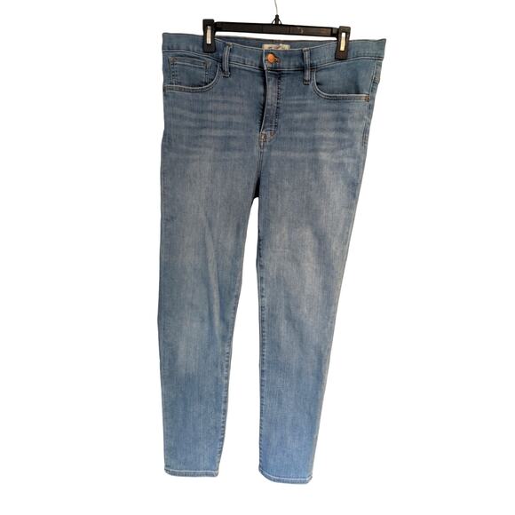 Madewell Roadtripper Crop Jeans Size 32 Light Wash Stretch Denim - Picture 1 of 6